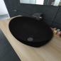 Preview: ARDEBO.de - Keramik Waschbecken 40 x 33 cm Schwarz