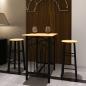 Preview: Bartisch- und Hocker-Set 3-tlg. Holz und Stahl