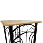 Preview: Bartisch- und Hocker-Set 3-tlg. Holz und Stahl