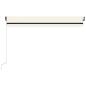 Preview: Markise Manuell Einziehbar mit LED 400x300 cm Creme