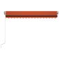 Preview: Markise Automatisch Einziehbar 400x300 cm Orange und Braun