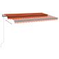 Preview: Markise Automatisch Einziehbar 400x300 cm Orange und Braun