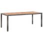 Preview: 9-tlg. Garten-Essgruppe mit Kissen Poly Rattan Grau