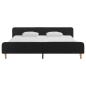 Preview: Bettgestell Dunkelgrau Sackleinen 180x200 cm