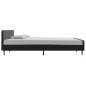 Preview: Bettgestell Dunkelgrau Sackleinen 180x200 cm