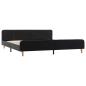 Preview: Bettgestell Dunkelgrau Sackleinen 180x200 cm