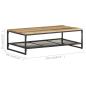 Preview: Couchtisch 110x60x35 cm Recyceltes Massivholz