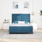Preview: Boxspringbett mit Kopfteil Dunkelblau 160 x 200 cm Samt