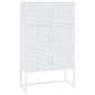 Preview: Highboard Weiß 80x35x135 cm Stahl