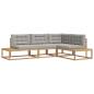 Preview: Outdoor-Sofagarnitur Weiß 277,5 x 198,5 x 73 cm Polyester