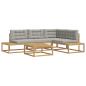 Preview: Outdoor-Sofagarnitur 5 stk. Weiß Polyester