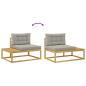 Preview: Outdoor-Sofagarnitur 6 Stk. Weiß und Hellgrau Polyester