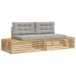 Preview: 2 Stk. Outdoor-Sofagarnitur Polyester Weiß