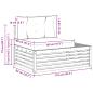 Preview: 2 Stk. Outdoor-Sofagarnitur Polyester Weiß