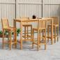 Preview: ARDEBO.de - Outdoor Bar Set 5 stk. Natur Massivholz Teak