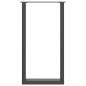 Preview: Bartischbeine U-Form 2 Stk. Anthrazit 50x(90-91) cm Stahl