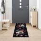 Preview: Küchen Teppich Schwarz 300 x 60 cm Samt