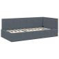 Preview: Eckbettgestell Dunkelgrau 90 x 190 cm Samt