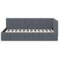Preview: Eckbettgestell Dunkelgrau 90 x 190 cm Samt