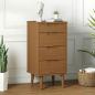 Preview: ARDEBO.de - Kommode MOLDE Karamell 40 x 35 x 82 cm Massives Kiefernholz