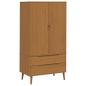 Preview: Kleiderschrank MOLDE Karamell 90 x 55 x 175 cm