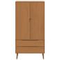 Preview: Kleiderschrank MOLDE Karamell 90 x 55 x 175 cm