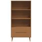 Preview: Bücherregal MOLDE 85 x 35 x 170,5 cm Massives Kiefernholz