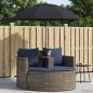 Preview: ARDEBO.de - Garten-Sofa 8 stk. Poly-Rattan Grau und Marineblau