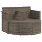 Preview: Garten-Sofa 8 stk. Poly-Rattan Grau und Marineblau
