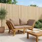 Preview: ARDEBO.de - 3-in-1 Gartenbank mit Kissen Massives Akazienholz Natur