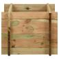 Preview: Garten Hochbeet Grün 80 x 80 x 32 cm Massives Kiefernholz