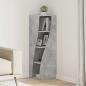 Preview: ARDEBO.de - Eckschrank 32x32x102cm Holzwerkstoff Betongrau