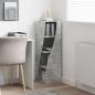 Preview: Eckschrank 32x32x102cm Holzwerkstoff Betongrau