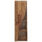 Preview: Eckschrank 32x32x102cm Holzwerkstoff Altholz