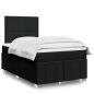 Preview: ARDEBO.de - Boxspringbett mit Matratze Schwarz 120x190 cm Stoff