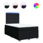 Preview: Boxspringbett mit Matratze Schwarz 120x190 cm Stoff