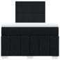 Preview: Boxspringbett mit Matratze Schwarz 120x190 cm Stoff