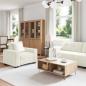 Preview: Sofa Set 3 Stk. Creme Samt
