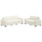 Preview: ARDEBO.de - Sofa 2 stk. Creme Samt