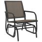 Preview: Garten-Schaukelstuhl Braun 61x76x87 cm Textilene & Stahl