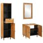 Preview: Badezimmermöbel-Set 3 stk. Braun 38 x 33 x 160 cm Holzwerkstoff