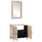 Preview: Badezimmermöbel-Set mit Regal mit Tür 2 pcs Weiß Holzwerkstoff