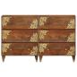 Preview: Sideboard 2 stk. 60 x 33 x 75 cm Massivholz Mango Honigbraun