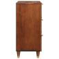 Preview: Sideboard Set 2 pcs Braun 60 x 33,5 x 75 cm Massivholz Mango