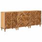 Preview: ARDEBO.de - Stauraumschränke 3 pcs Braun 60 x 33,5 x 75 cm Massivholz Mango