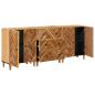 Preview: Stauraumschränke 3 pcs Braun 60 x 33,5 x 75 cm Massivholz Mango