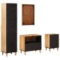 Preview: Badezimmerschrank-Set mit Schubladen 4 pcs Massivholz Mango
