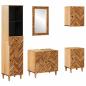 Preview: ARDEBO.de - Badezimmerschrank-Set 5 Stk. Massivholz Mango