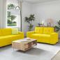 Preview: ARDEBO.de - Sofa Set 3 stk. Gelb Samt
