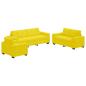 Preview: Sofa Set 3 stk. Gelb Samt